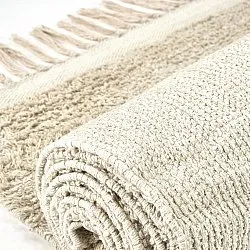 Shaggy rugs - Celina Natural Cotton Shaggy (off white/beige)