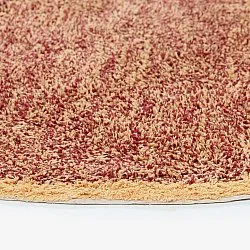 Round rug - Celina Natural Cotton Shaggy (red)