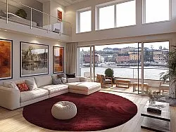 Round rugs - Cloud Super Soft (red)
