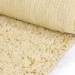 Shaggy rugs - Combarro Solid Cotton Shaggy (light yellow)