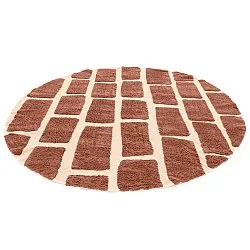 Round rug - Cyrus Natural Cotton Shaggy (brown)
