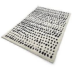 Shaggy rugs - Dotty (black/white)