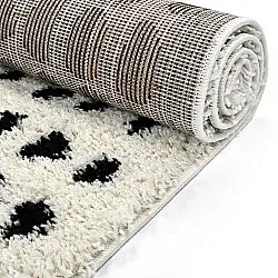 Shaggy rugs - Dotty (black/white)
