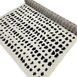 Shaggy rugs - Dotty (black/white)