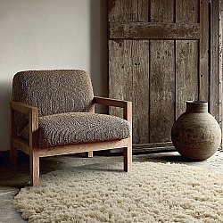 Round rug - Fassale Hand Woven Wool Shaggy (cream)