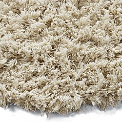 Round rug - Fassale Hand Woven Wool Shaggy (cream)