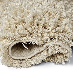 Round rug - Fassale Hand Woven Wool Shaggy (cream)
