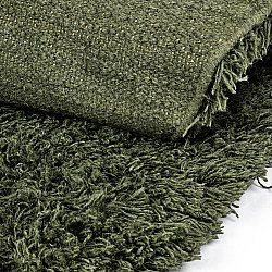 Round rug - Fassale Hand Woven Wool Shaggy (moss green)