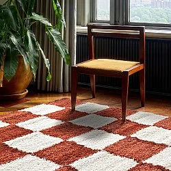 Shaggy rugs - Gordes (orange/white)