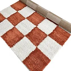 Shaggy rugs - Gordes (orange/white)