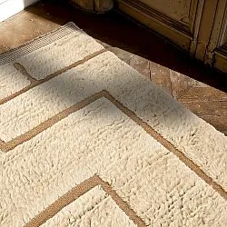 Shaggy rugs - Kiberg Hand Woven Wool Shaggy (cream)