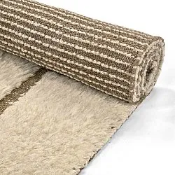 Shaggy rugs - Kiberg Hand Woven Wool Shaggy (cream)