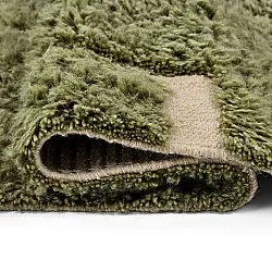 Shaggy rugs - Kiberg Hand Woven Wool Shaggy (green)