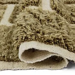 Shaggy rugs - Leknes Hand Woven Wool Shaggy (green)