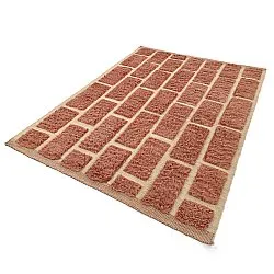 Shaggy rugs - Leknes Hand Woven Wool Shaggy (terracotta)