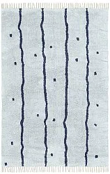 Shaggy rugs - Leora Natural Cotton Shaggy (gray/blue)