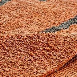 Shaggy rugs - Leora Natural Cotton Shaggy (orange/brown)