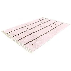 Shaggy rugs - Leora Natural Cotton Shaggy (pink/brown)