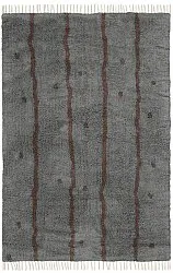 Shaggy rugs - Leora Natural Cotton Shaggy (black/brown)