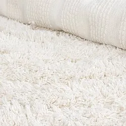 Shaggy rugs - Lindos Natural Cotton Shaggy (white)