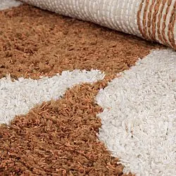 Shaggy rugs - Kalymnos Natural Cotton Shaggy (off-white/ochre)