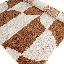 Shaggy rugs - Kalymnos Natural Cotton Shaggy (off-white/ochre)