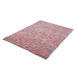 Shaggy rugs - Methoni Check Cotton Shaggy (light blue/light pink)