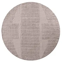 Round rug - Rani Natural Cotton Shaggy (taupe)