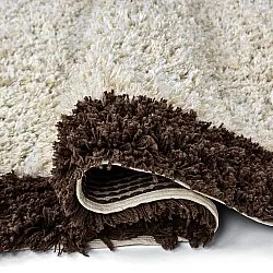 Shaggy rugs - Sagres Natural Cotton Shaggy (off-white/brown)