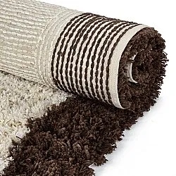Shaggy rugs - Sagres Natural Cotton Shaggy (off-white/brown)