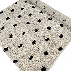 Shaggy rugs - Soria Natural Cotton Shaggy (off-white/black)
