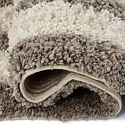 Shaggy rugs - Thira Stripe Cotton Shaggy (cream/taupe)