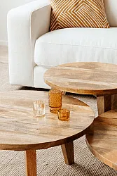 Coffee table - Vintage - 65 cm round (nature)