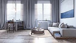 Round rug - Santi (beige/white)
