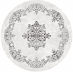 Round rug - Santi (white/black)