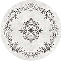 Round rug - Santi (white/black)