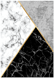 Wilton rug - Savino (black/white/grey)