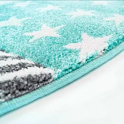 Childrens rugs - Bueno Night Stars Round (turquoise)