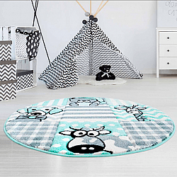 Childrens rugs - Bueno Animals Round (turquoise)