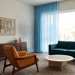 Curtains 2-pack - Cotton curtain Selena (turquoise)