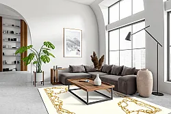 Wilton rug - Silea (white/gold)