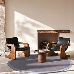 Round rug (sisal) - Agave (grey)