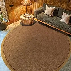 Round rug (sisal) - Agave (brown)
