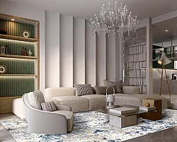 Wilton rug - Hiboun (blue)