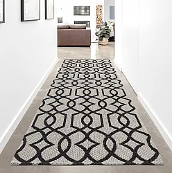 Cotton rug - Kebira (light grey/black)