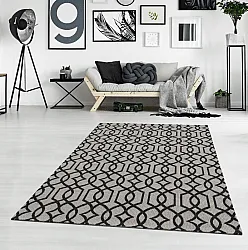 Cotton rug - Kebira (light grey/black)