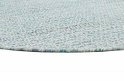 Round rug - Snowshill (turquoise/white)