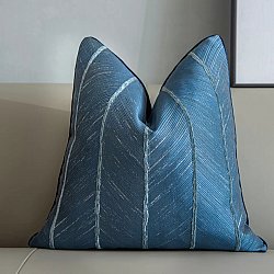 Cushion cover - Striped Design 45 x 45 cm (blue)
