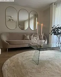 Round rugs - Aranga Super Soft Fur (beige)