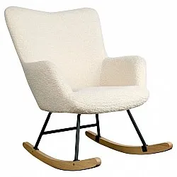 Rocking chair - Como (white/teddy)